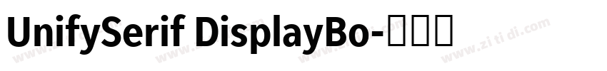 UnifySerif DisplayBo字体转换